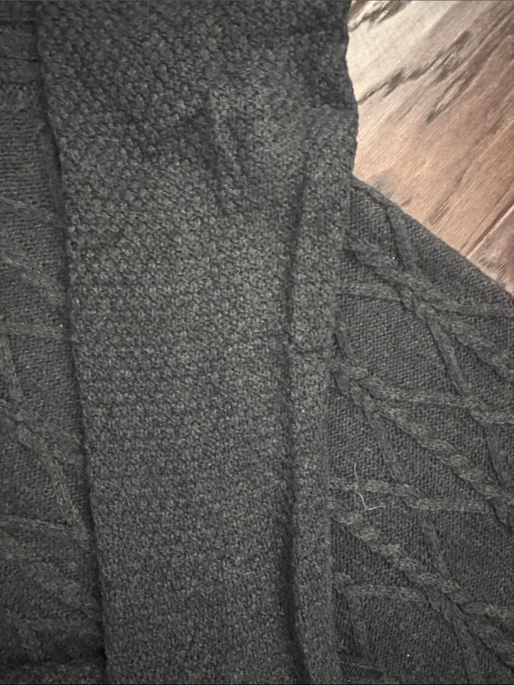 Sonoma Charcoal Cable V-Neck Sweater - Picture 4 of 7